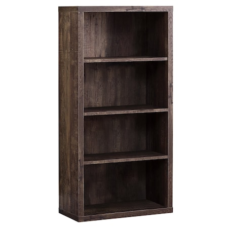 Monarch Specialties Bookshelf, Bookcase, Etagere, 5 Tier, 48"H, Office, Bedroom, Laminate, Brown, Contemporary, Modern I 7404